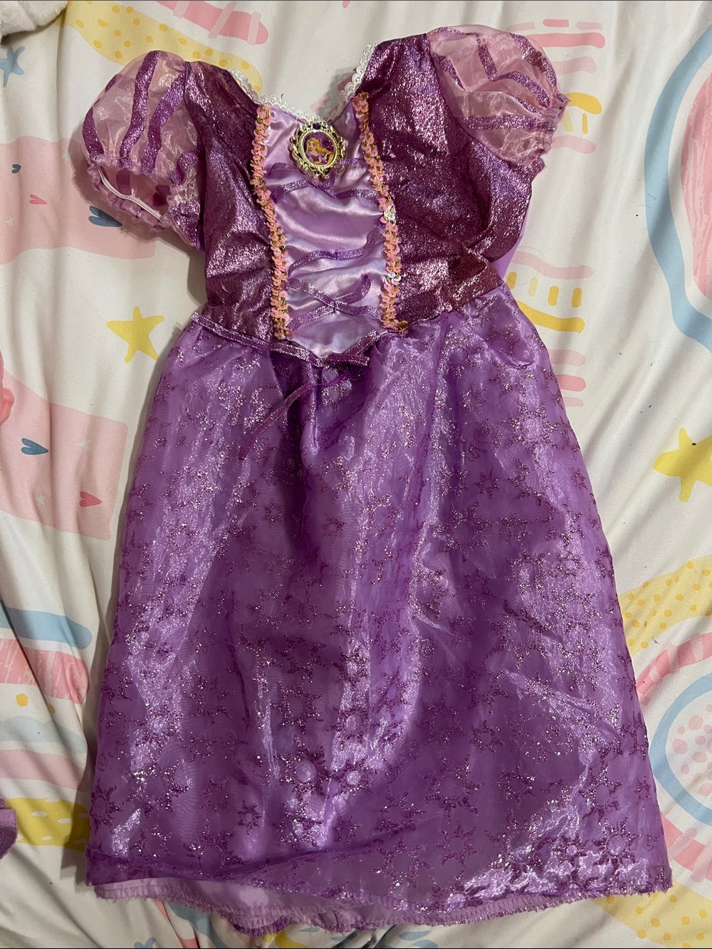 Disney Purple Glitter Princess Rapunzel Dress Costume